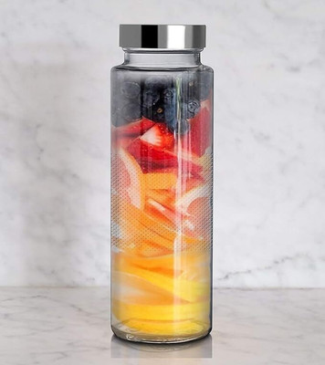 b7 Creations 500 ml Glass Bottle(Pack of 1, Silver)