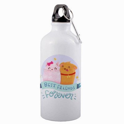 HeartInk 750 ml Aluminium Bottle(Pack of 2, White)