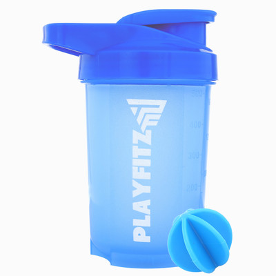 PLAYFITZ 500 ml Plastic Shaker(Pack of 1, Blue)