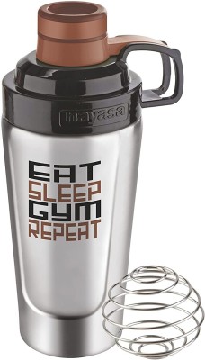 NAYASA Steel Gym 900 ml Shaker(Pack of 1, Brown, Steel)