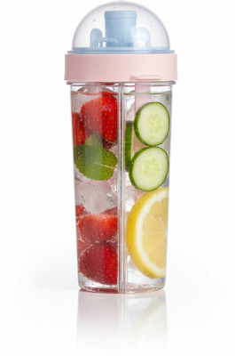 SCL Steelo 600 ml PET, Plastic Shaker(Pack of 1, Pink)
