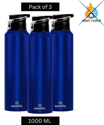 SPEEDEX 1000 ml Steel Sipper(Pack of 3, Blue)