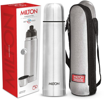MILTON 1000 ml Steel Flask(Pack of 1, Silver)