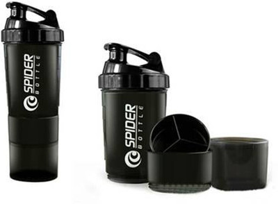 HouseOfCommon 500 ml Plastic Shaker(Pack of 1, Black)