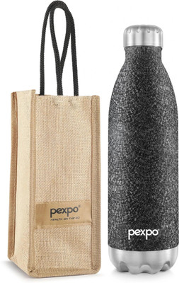 pexpo 1500 ml Steel Flask(Pack of 1, Black)