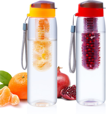 VENSWISE 900 ml Plastic Bottle(Pack of 2, Yellow, Red)