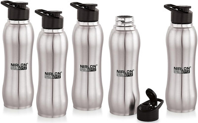 NIRLON 750 ml Steel Bottle(Pack of 5, Silver)