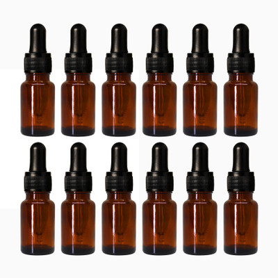 ceeyu 10 ml Glass Bottle(Pack of 12, Brown)
