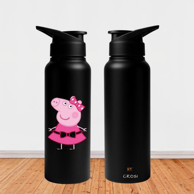 K K CROSI 500 ml Steel Flask(Pack of 1, Black)