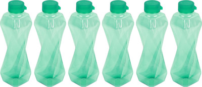 Pearlpet 1000 ml PET Bottle(Pack of 6, Green)