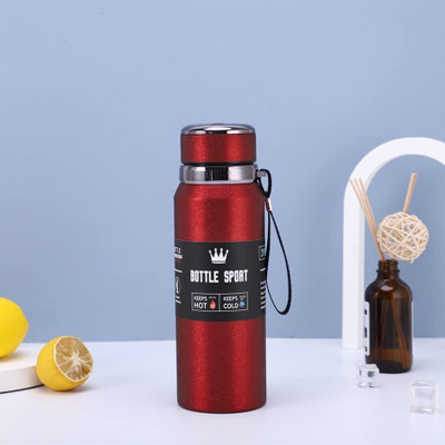 3D METRO SUPER STORE 800 ml Steel Flask(Pack of 1, Red)