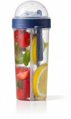 SCL Steelo 600 ml PET, Plastic Shaker(Pack of 1, Black)