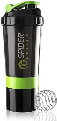TRUE INDIAN 500 ml Plastic Shaker(Pack of 1, Green)