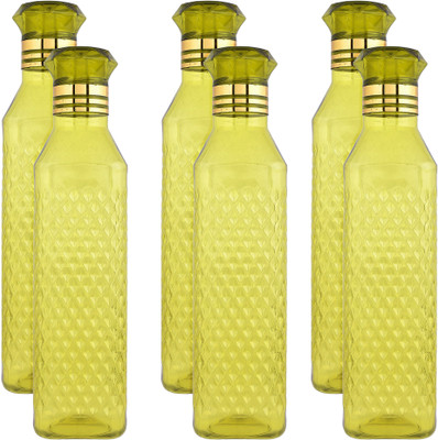 KUBER INDUSTRIES 1000 ml Plastic Bottle(Pack of 6, Green)