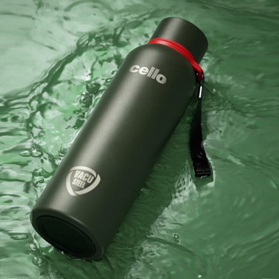 cello 900 ml Steel Flask(Pack of 1, Green)