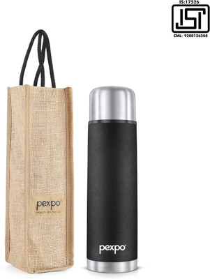 pexpo 500 ml Steel Flask(Pack of 1, Black)