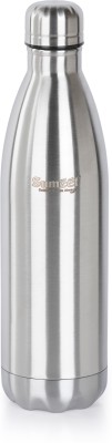 Sumeet Stainless Steel Double Walled Flask / Water Bottle, 24 Hours Hot & Cold, 800 ml 800 ml Flask(Pack of 1, Silver, Steel)