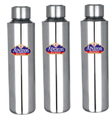 Apeiron 1000 ml Steel Bottle(Pack of 3, Silver)
