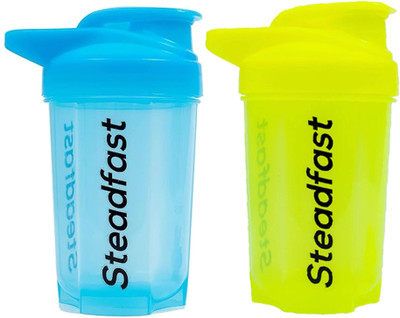 Steadfast NUTRITION Protein Shaker Blender Bottle with Blender Ball 800 ml Shaker(Pack of 2, Green, Blue, Plastic)