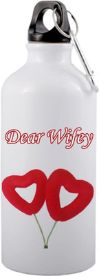 HeartInk 750 ml Aluminium Bottle(Pack of 2, White)