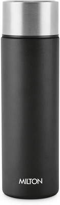 MILTON 1000 ml Steel Bottle(Pack of 1, Black)
