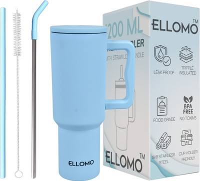 Ellomo 1200 ml Steel Sipper(Pack of 1, Light Blue)