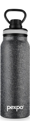pexpo 740 ml Steel Flask(Pack of 1, Black)