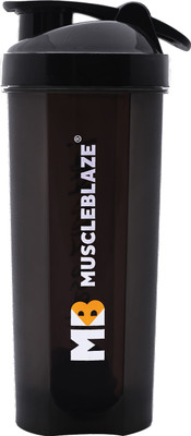 MUSCLEBLAZE 650 ml Plastic Shaker(Pack of 1, Black)
