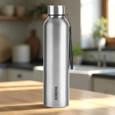 BOROSIL 1000 ml Steel Bottle(Pack of 1, Silver)