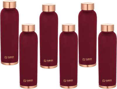 KUBER INDUSTRIES 950 ml Copper Bottle(Pack of 6, Maroon)
