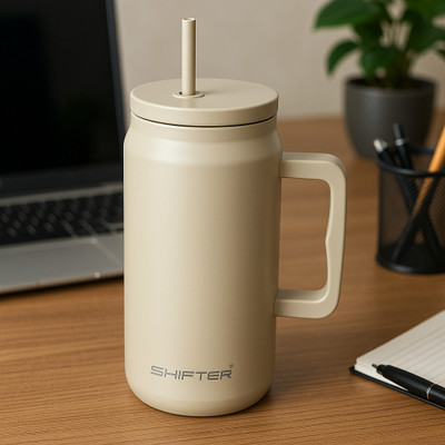 SHIFTER 1200 ml Steel Shaker(Pack of 1, Beige)