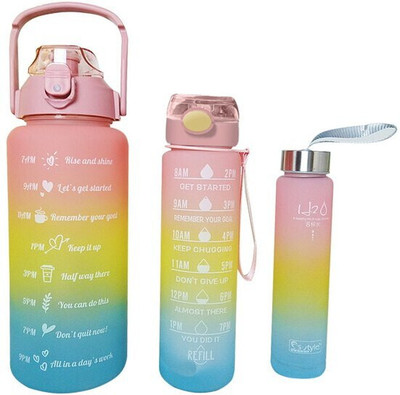 Finloxer 2000 ml Plastic Bottle(Pack of 3, Copper, Yellow, Blue)