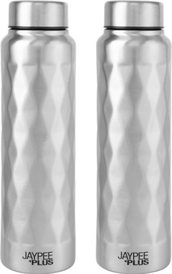 Jaypee Plus 1000 ml Steel Bottle(Pack of 2, Silver)