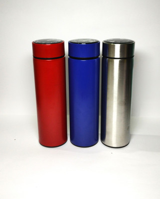 Neeladri Collection COMBO SMART WATER BOTTLE WITH LED DISPLAY 500 ml Flask(Pack of 3, Red, Blue, Silver, Stainless Steel)
