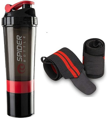 croxlife 600 ml Plastic Shaker(Pack of 2, Red)