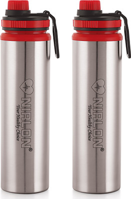 NIRLON 900 ml Steel Bottle(Pack of 2, Silver)