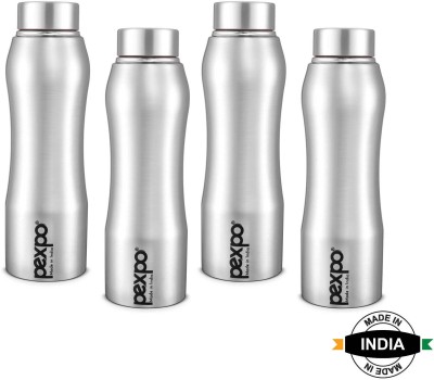 pexpo 1000 ml Fridge and Refrigerator Stainless Steel Water Bottle, Bistro 1000 ml Bottle(Pack of 4, Silver, Steel)