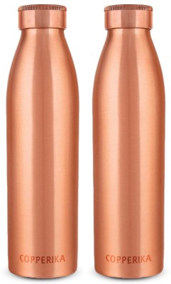 Copperika Classic Copper Water Bottle Original With Ayurvedic & Others Health Benefits 950 ml Bottle(Pack of 2, Copper, Copper)