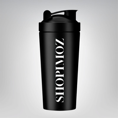 ShopiMoz 750 ml Stainless Steel Shaker(Pack of 1, Black)