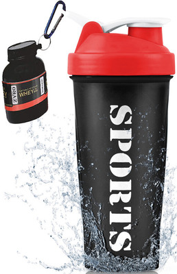 ZYRO 650 ml Plastic Shaker(Pack of 2, Red)