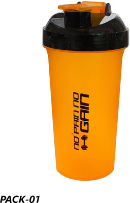 Piru 700 ml Plastic Shaker(Pack of 1, Orange)