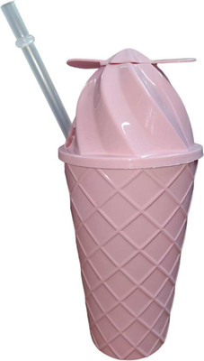Kitchenium 400 ml Plastic Sipper(Pack of 1, Pink)