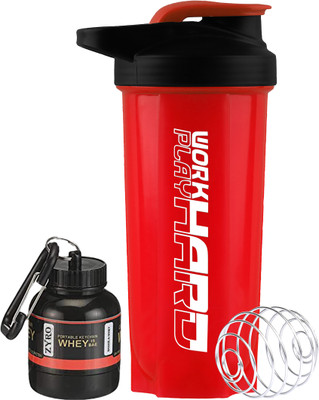 ZYRO 700 ml Plastic Shaker(Pack of 2, Red)