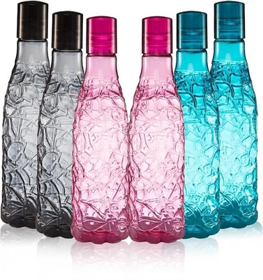prayati 1000 ml Plastic Bottle(Pack of 6, Multicolor)