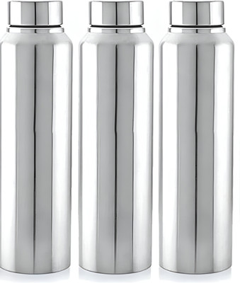 RADION ENTERPRISES 1000 ml Steel Bottle(Pack of 3, Silver)