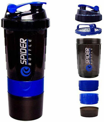 JAINSON MARTIN 500 ml Tritan, Plastic Shaker(Pack of 1, Black, Blue)