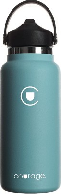 courage 12hr Hot & 24hr Cold Stainless Steel Vacuum Insulated Water Bottle|Double Walled 950 ml Bottle(Pack of 1, Blue, Steel)