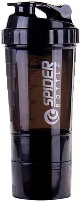 Inditradition 500 ml Plastic Shaker(Pack of 1, Black)