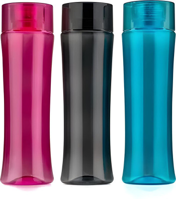 Elecsera NEW_Premium Quality Water Bottle Set Of 3 Piece 1000 ml Bottle(Pack of 3, Multicolor, Plastic)