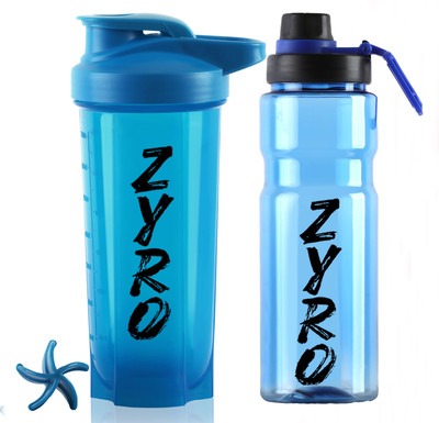 ZYRO 750 ml Plastic Shaker(Pack of 2, Blue)
